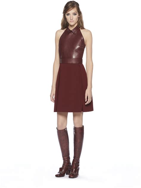 gucci leather dress red|Gucci dresses sale online.